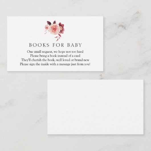 秋のブルゴーニュのベビー入りカード用ブック エンクロージャーカード (正面/裏面)