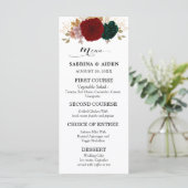 秋のブルゴーニュエメラルドグリーン結婚フローラ メニュー (スタンド正面)