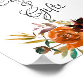 秋のブルゴーニュオレンジブライダルシャワーカード&ギフト ポスター (角)