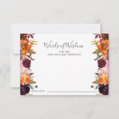 秋のブルゴーニュフローラの英知カードの言葉 招待状 (正面)