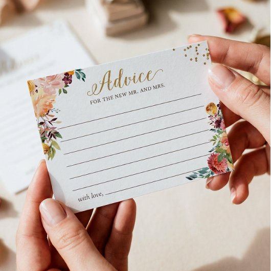 秋のブルゴーニュフローラ金ゴールドの単語のアドバイスカード ポストカード