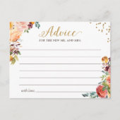 秋のブルゴーニュフローラ金ゴールドの単語のアドバイスカード ポストカード (正面)