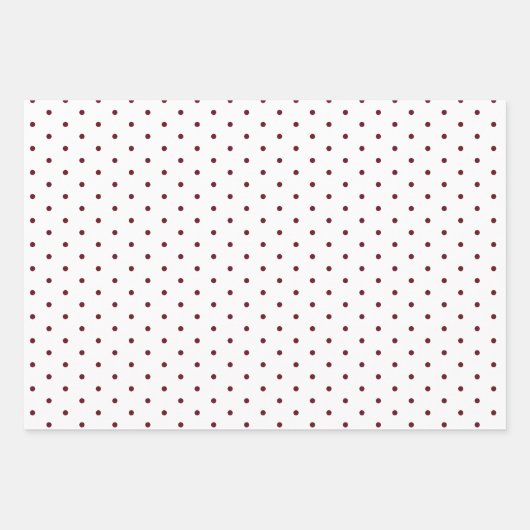 秋のブルゴーニュ水玉模様ストライプのと無地のと ラッピングペーパーシート (正面2)