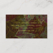 秋のブルゴーニュ白熱［赤熱］光を放つ金ゴールドダークカ離れエデル 名刺 (裏面)