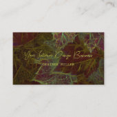 秋のブルゴーニュ白熱［赤熱］光を放つ金ゴールドダークカ離れエデル 名刺 (正面)