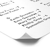 秋のブルゴーニュ赤面アルファベット座席表 ポスター (角)