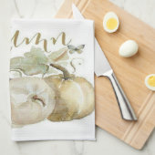 秋のブルーパンプキンキッチンエプロン キッチンタオル (四つ折り)