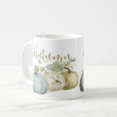 秋のブルーパンプキンコーヒーマグ コーヒーマグカップ (正面左)