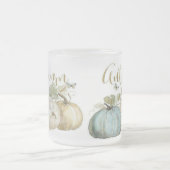 秋のブルーパンプキンフロストマグ フロストグラスマグカップ (中央)