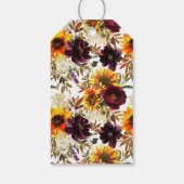 秋のブーケサンフラワーズフローラブライダルシャワー ギフトタグ (裏面)