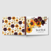 秋のブーケサンフラワーズフローラブライダルシャワー ゲストブック (全面)