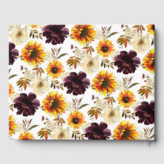 秋のブーケサンフラワーズフローラブライダルシャワー ゲストブック (裏面)