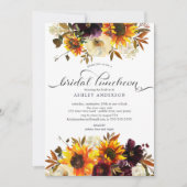 秋のブーケサンフラワーズフローラブライダルルンチョン 招待状 (正面)