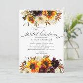 秋のブーケサンフラワーズフローラブライダルルンチョン 招待状 (スタンド正面)