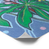 秋のブーケブルーボンネットワイルドフラワーフローラスケッチ ポスター (角)