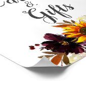 秋のブーケ ひまわり フラワーカード & ギフト ポスター (角)