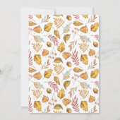 秋のブーツの恋に落ちるカボチャの赤ちゃんシャワー 招待状 (裏面)