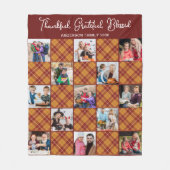 秋のプライドパーソナライズされた13ユニークフォトコラージュ フリースブランケット (正面)