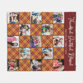 秋のプライドパーソナライズされた13ユニークフォトコラージュ フリースブランケット (正面(横))