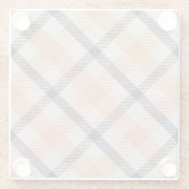 秋のプラッ市松模様にド秋の感謝祭 ガラスコースター (裏面)