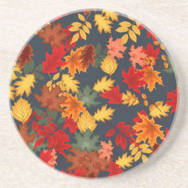 秋のプラッ市松模様にド秋の感謝祭 コースター