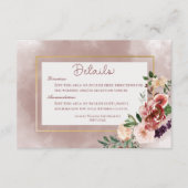 秋のプラムフローラ結婚ブーケ詳細 エンクロージャーカード (正面)