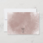 秋のプラムフローラ結婚ブーケ 出欠カード (裏面)