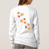 秋のプリンのシャツ Tシャツ (裏面)