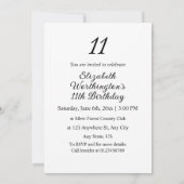 秋のプリンセス 水彩筆文字 招待状 (裏面)