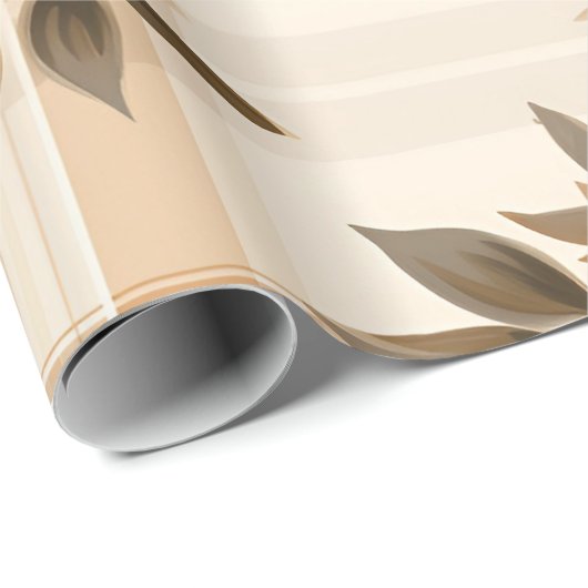 秋のプレイドコージー秋パターンデザイン ラッピングペーパー (ロールコーナー)