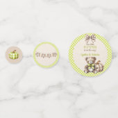 秋のプレイドテディベアパンプキン葉 コンフェッティ (裏面)