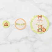 秋のプレイドテディベアパンプキン葉 コンフェッティ (正面)