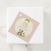 秋のプレイドテディベアパンプキン葉 フェイバータグ (インサイチュ)