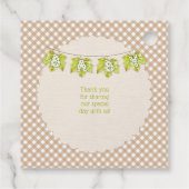 秋のプレイドテディベアパンプキン葉 フェイバータグ (裏面)