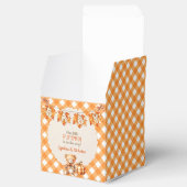 秋のプレイドテディベアパンプキン葉 フェイバーボックス (オープン)