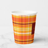秋のプレイドホームデコール秋シーズンサンクスギビング 紙コップ (右)
