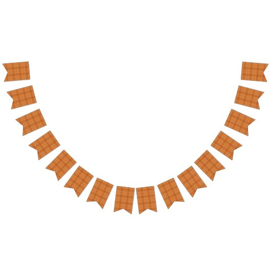 秋のプレイド バンティングフラッグ (全)