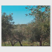 秋のプーリアの風景にオリーブの木。 ラッピングペーパー (フラット)