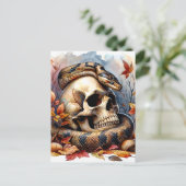 秋のヘビとスカル ポストカード (スタンド正面)