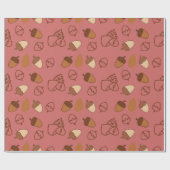 秋のヘーゼルナットシームレスラッピング紙秋 ラッピングペーパー (フラット)