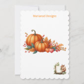 秋のベイシャワー招待状 招待状 (裏面)