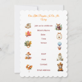 秋のベイシャワー招待状 招待状