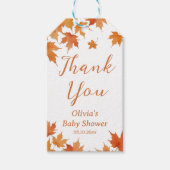 秋のベイビーシャワーのお礼 ギフトタグ (正面)