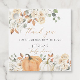 秋のベイビーシャワースクエアお礼タグ 感謝タグ フェイバータグ