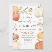 秋のベイビーシャワー招待状 パンプキン 招待状 (正面)