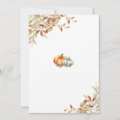 秋のベイビーシャワー招待状 招待状 (裏面)