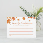 秋のベイビーシャワー 家族の伝統 ゲームカード 招待状 (スタンド正面)