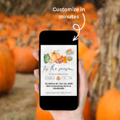 秋のベイビーシャワー Little Pumpkin, 性別問わず 招待状