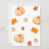 秋のベイビーシャワー Little Pumpkin, 性別問わず 招待状 (裏面)
