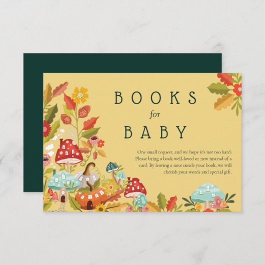 秋のベビーの本きのこ&かぼちゃの エンクロージャーカード (正面/裏面)